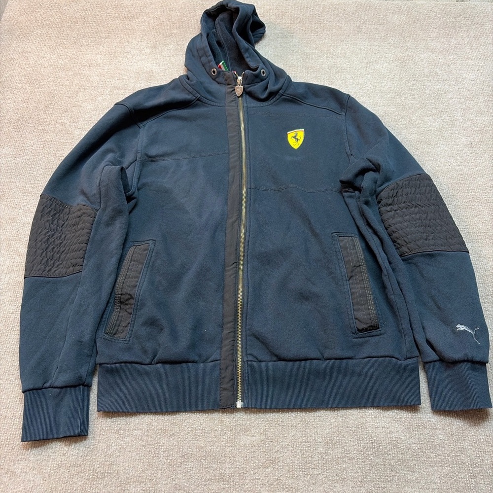 Ferrari Black Zip-Up Jacket 0278